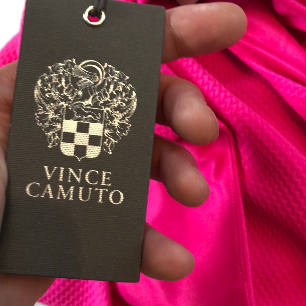 NWT Vince Camuto hot pink dress size 8 zips up bac - Picture 11 of 12